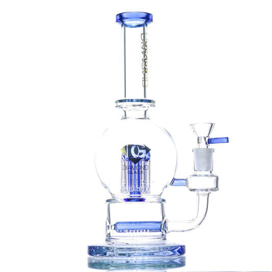 Diamond Glass Bubble Bong With Inline And Tree Perc